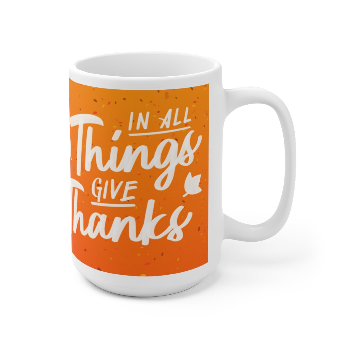 give thanks message on mug