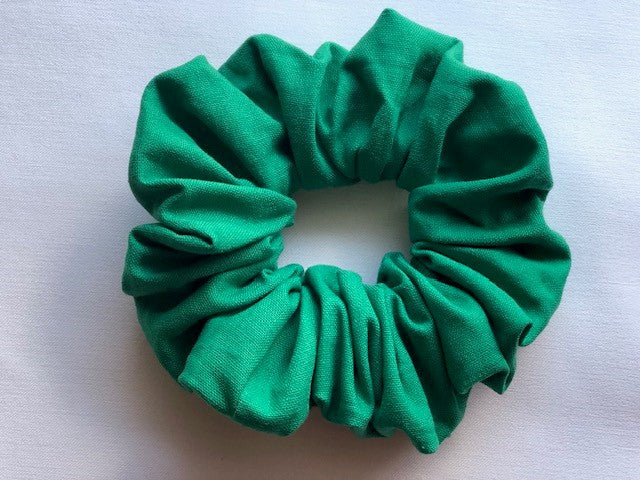 linen hair scrunchie that is Large
